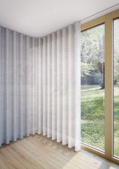 Systèmes de rideaux, SG 3870, Yoga room, recessed curtain track