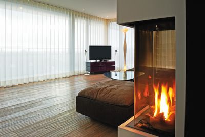 Systèmes de rideaux, SG 5600, Colorama 1, Room shot "Penthouse Herkulesblick", Kassel, Germany, Wave